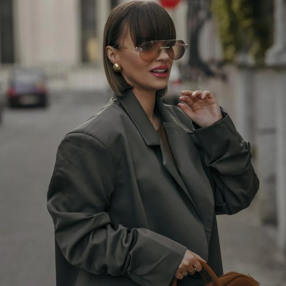 NEW Bottega Veneta BV1342S Two Toned Aviator Sunglasses $730 - Picture 3 of 8